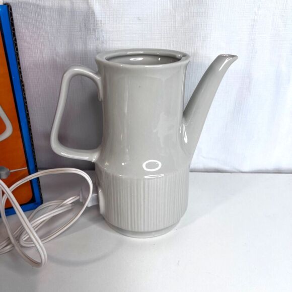 VTG NEW 1972 Nevco 6 Cup Porcelain Electric Heater Water Coffee Nautical Ship - Picture 3 of 12